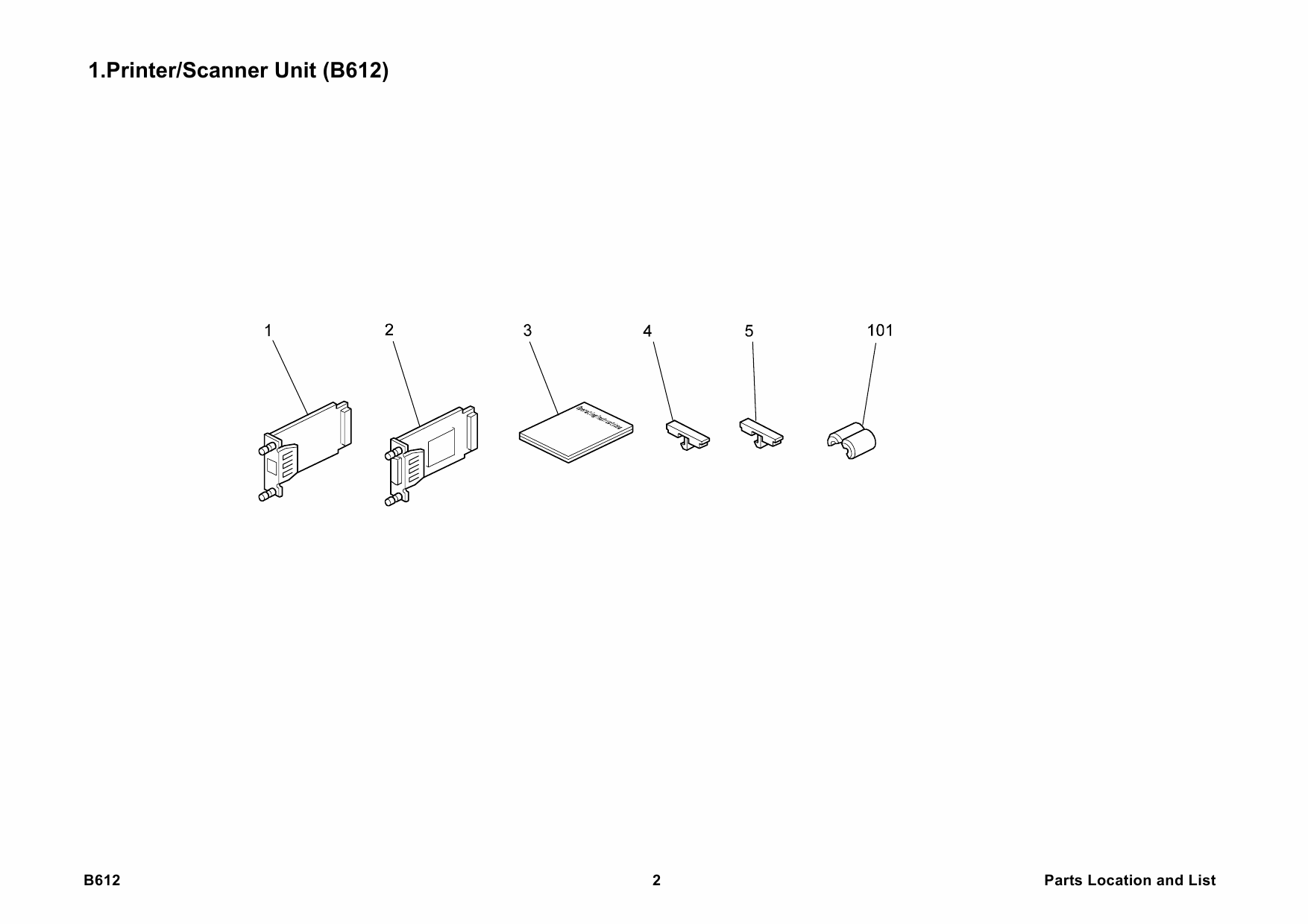 RICOH Options B612 SCANNER-UNIT-TYPE-2238 Parts Catalog PDF download-2